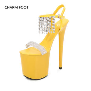 Zapatos de Plataforma Transparentes con Tacón Fino y Sexy para Mujer, Sandalias de Tacón Alto de 20 cm para Bodas de Verano - Product Image 4