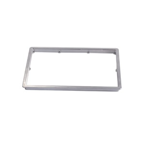 Cadre de miroir en alliage d'aluminium rectangulaire, durable, traitement de surface par pulvérisation, cadre métallique personnalisable - Product Image 1
