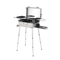 Valise de maquillage intelligente à écran tactile LED, verre trempé anti-explosion, cadre en aluminium PC, poignée souple, grande capacité