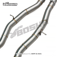 Tuyau d'échappement à montage direct pour BMW X3/X4 M40i 3.0T 2018-2025 en acier inoxydable, système d'échappement Catback Valvetronic avec silencieux et embouts