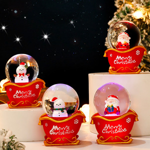 Painted Christmas Ornament Gift Luminous <b>Glowing</b> Mini Resin Crystal <b>Ball</b> for Snowman Holiday Decorations Living Room - Product Image 2