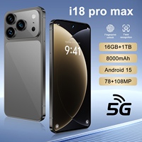 Nouveau Téléphone 2026 18 Pro Max Vente en Gros Original Débloqué 5G LTE Smartphone HD 6.9" 144Hz Batterie 8000mAh MTK Dimensity