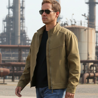 Veste décontractée personnalisable pour homme, printemps, en polyester délavé, imperméable, coupe-vent, avec fermeture éclair, anti-rayures, chaude et anti-humidité