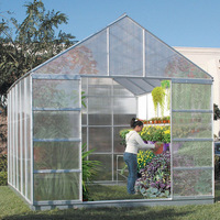 Mini serre de jardin en plastique avec cadre en aluminium
