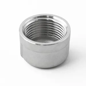 2 Inch 304Stainless Steel Pipe Fitting Round Cap Plumbing Fittings Class 150 Npt Female Threaded Pipe Threaded End Cap