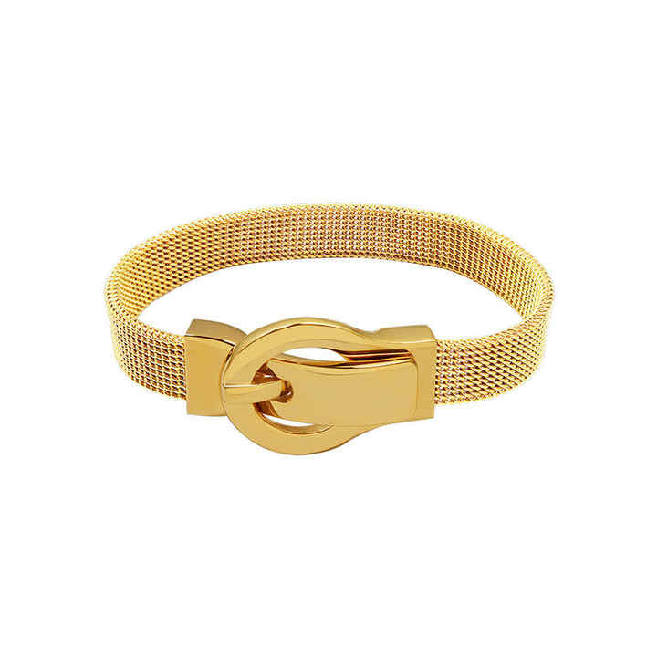 Wholesale Custom 18k Gold Plated Strap Belt Buckle Italian Wire Mesh