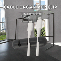 Clip de câble en silicone, enrouleur de fil en nylon de bureau, clips de rangement pour câble de données USB, organisateur avec gestion