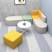 Canapé modulaire combinable, canapé flexible à assembler sur mesure pour bureau, hall, maternelle, salle d'attente, réception