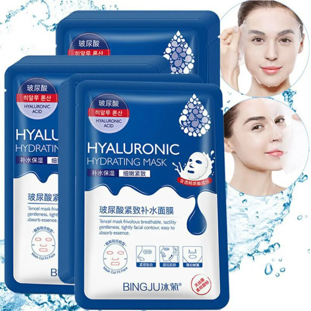 Wholesale Hyaluronic Acid Face Mask Moisturizing Hydration Sets Oil-control Anti-Aging Depth Face & Body Sheet Mask