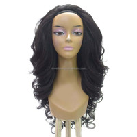 Nouveautés Perruques Bandeau Semi-Perruques Synthétiques Cheveux Afro Bouclés Yaki Auburn Ondulés à l'Eau Noués à la Main de 24 Pouces pour Femmes Noires