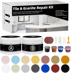 Kit di Riparazione per Piastrelle da Bagno Bianche, per Smalto, Fibra di Vetro, Acrilico, Porcellana, Ceramica, <span class=keywords><strong>Marmo</strong></span>, Granito, Ammaccature, Crepe, Fori - Product Image 1