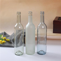 RSG stocké en gros personnalisé 750ml Bordeaux Bourgogne bouteilles de vin en verre avec liège