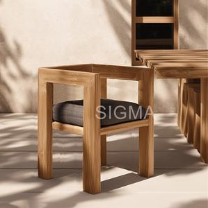 Sedia da esterno in Teak comoda per mangiare all'aperto giardino giardino in legno di Teak Premium - Product Image 5