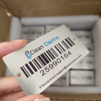 Etiqueta de Número de Serie de Código de Barras de Metal de Aluminio con Impresión UV Personalizada, Etiqueta Adhesiva de Código QR Aleatorio de Acero Inoxidable