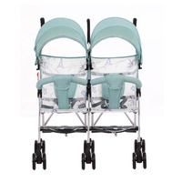 Poussette réglable pliable pour nouveau-né, poussette de bébé Double, gode Cool pour bébés, une main pliable,