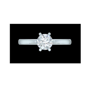 แหวนเพชรหกแฉกสำหรับคอลเลคชั่นสไตล์วินเทจคลาสสิกแหวนเพชร18K ทองคำขาว14K ทองไม่เหมือนใครวันครบรอบ - Product Image 1