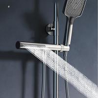 Système de mitigeur thermostatique d'eau chaude et froide Robinet de salle de bain Système de douche de salle de bain noir
