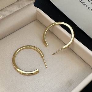 <b>French</b> Retro <b>Vintage</b> Style S925 Pure Silver Diamond Grid Earrings Luxury Simple Fashionable Large Design - Product Image 4