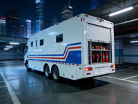 Véhicule d'ambulance multifonctionnel, camion de chirurgie mobile avec modules d'opération et de récupération