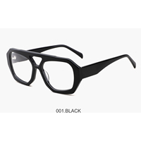 Lunettes optiques de qualité supérieure avec monture épaisse, double pont, en acétate