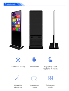 Aiyos 55 pollici <span class=keywords><strong>Totem</strong></span> in piedi Info chiosco touch IPS FHD LCD pubblicità Display Touch Screen interattivo/chiosco di informazioni con personalizzato
