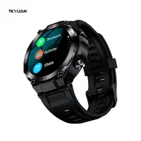 Gps Broadcom 47755 TKYUAN 2022 Round Smart Watch K37 GPS Sport Tracking 480mAh Battery IP68 Outdoor Custom Watch Faces Sport Watch For Men