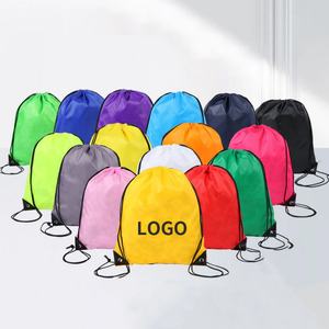 Mochila con Cordón y Logotipo Personalizado, Patrón de Letras, Promocional, Colorida, de Poliéster 210D, Deportiva, Reciclable, Certificada ISO9001 - Product Image 1