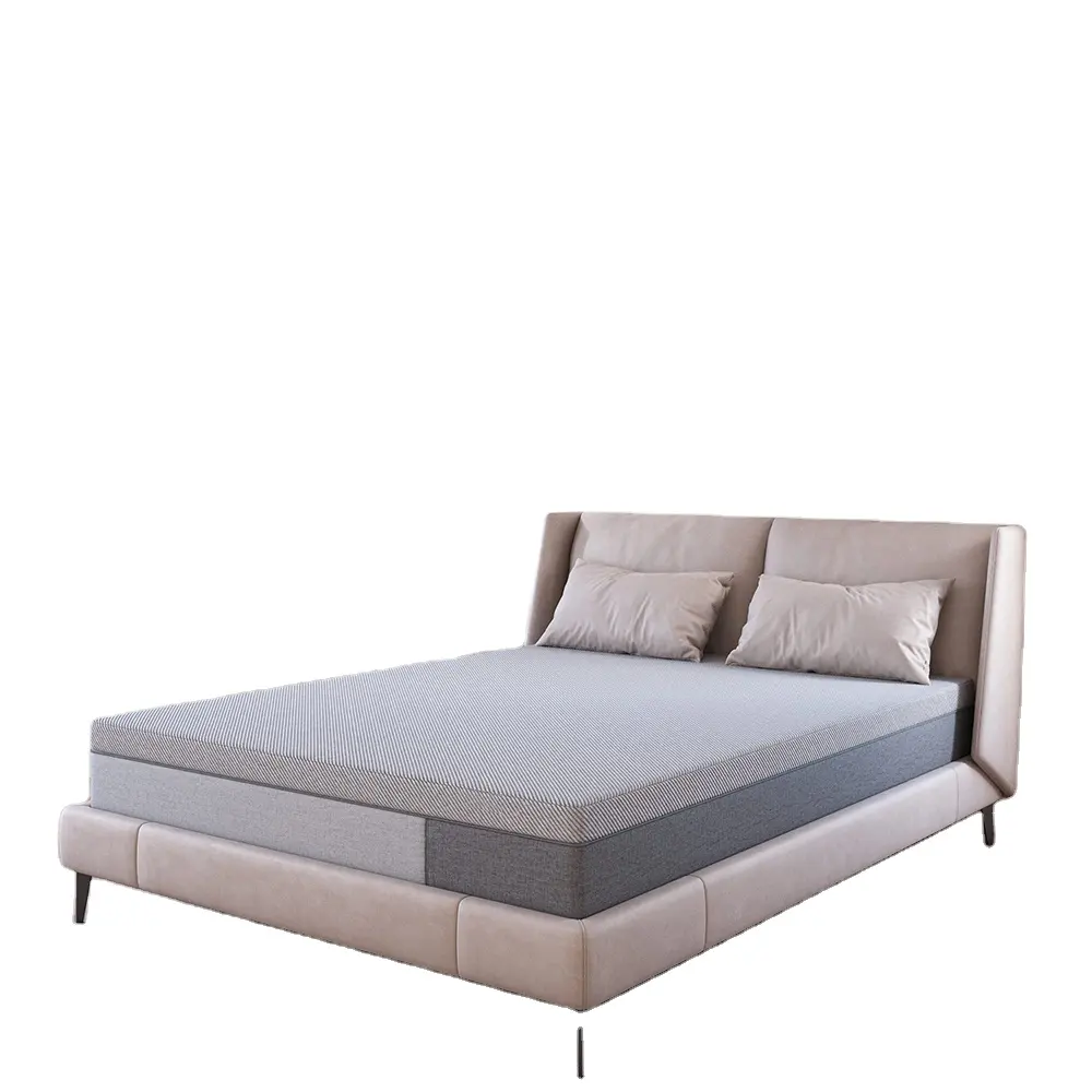 Surmatelas en mousse à mémoire de forme lit double, surmatelas orthopédique infusé de gel pour maux de dos avec housse lavable amovible