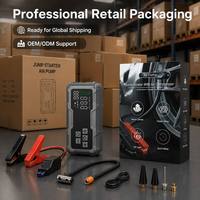 1000A 12V Car Jump Starter Air Compressor Portable Tire Inflator Booster 16000mAh Waterproof Power Bank Emergency Jump Box