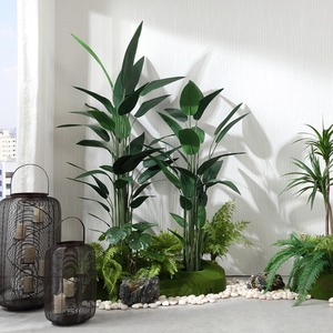 Paradis nordique 120cm décor à la maison oiseau bonsaï vert arbre en plastique artificiel intérieur et jardin décorations en gros - Product Image 5