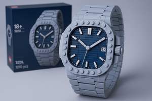 Ensemble de montres à quartz de la série Royal, modèle cadeau, puzzle, petit jouet cadeau, pendentif, blocs de jeu tendance - Product Image 5