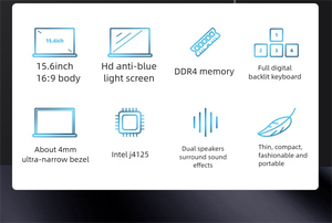 Bán buôn OEM 15.6inch mỏng máy tính xách tay máy tính với Intel CPU 512GB Ổ cứng win10 hệ điều hành Nhà Máy Giá tùy chỉnh - Product Image 2