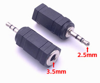 Connecteur audio 2.5mm à 3.5mm, prise auxiliaire AUX à 3 anneaux 3.5mm mâle TRS à 2.5mm femelle adaptateur pour microphone écouteur