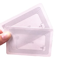 Autocollant NFC en PVC souple NT4H2421Tx CR80 taille 424 DNA blanc 13,56 MHz avec interface de communication RFID en papier