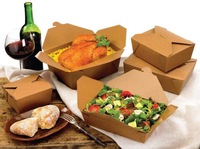 Emballage alimentaire biodégradable personnalisé pour restaurant, boîte à emporter en carton pour poulet frit