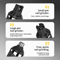 Tondeuse à poils pour chien rechargeable à faible bruit, lime à ongles électrique pour chat avec accessoires, kit de toilettage professionnel pour animaux de compagnie