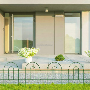 Recinzione da <span class=keywords><strong>Giardino</strong></span> <span class=keywords><strong>in</strong></span> Filo Metallico Antiruggine a Singolo Chip, Forma ad Arco Rotondo, Bordo Decorativo con Telaio <span class=keywords><strong>in</strong></span> Metallo - Product Image 5