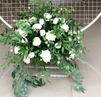 Centre de table artificiel pour décoration de mariage, boule de fleurs blanches et vertes pour événements de mariage et fêtes