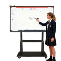 AOOWHAO Precio al por Mayor, Pizarra Digital Inteligente Interactiva de 55 Pulgadas 4K con Sistema Dual Táctil Infrarrojo para Educación
