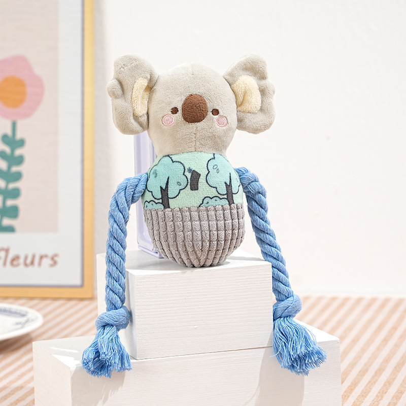 Koala haciendo sonidos con nudos