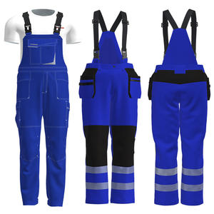 Overoles de Seguridad Reflectantes Azules, Pantalones de Trabajo de Algodón Ignífugos, Resistentes al Desgaste, Transpirables, con Bloques de Color, para Fábrica y Taller - Product Image 5