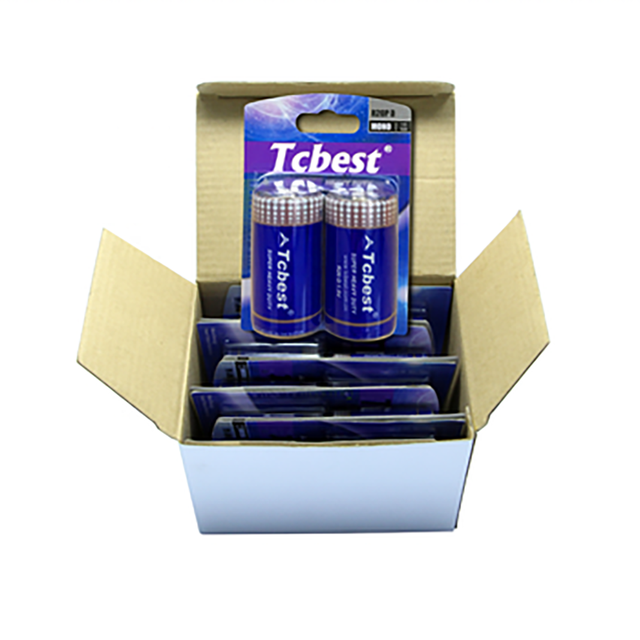 Tcbest Heavy Duty R20P 1.5V UM1 Carbon Zinc D Size Dry Cell Battery for Toys