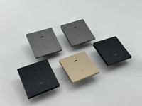 Prix d'usine OEM/ODM Interrupteurs muraux électriques ultra-minces 10/16A norme britannique à bouton-poussoir 2 gangs 1 voie 2 voies