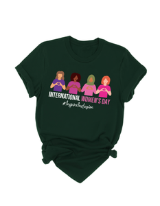 T-shirt per la Giornata Internazionale della Donna, 100% cotone, girocollo, manica corta, design casual con stampa, maglietta per il potenziamento femminile - Product Image 1