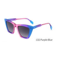 Lunettes de soleil œil-de-chat surdimensionnées de luxe pour femmes, en acétate coloré, polarisées, avec logo personnalisé, vente en gros