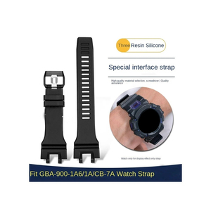 สายนาฬิกาเรซิ่นยางทดแทนยี่ห้อ Upro สำหรับนาฬิกา <span class=keywords><strong>Casio</strong></span> <span class=keywords><strong>GShock</strong></span> รุ่น GBA-900-1A/GBA-900CB สาย TPU สีดำ หัวเข็มขัดแบบพิน - Product Image 5