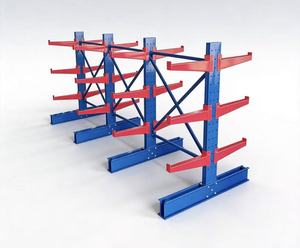 Orange Steel Cantilever Racks 3000mm Height Double-Sided Adjustable Arms 1500mm Powder Coated Warehouse Storage <b>System</b> - Product Image 4