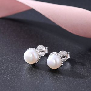 <strong>Small</strong> Light Weight 925 Sterling <strong>Silver</strong> Fresh Water Pearl Earring <strong>Stud</strong> - Product Image 5