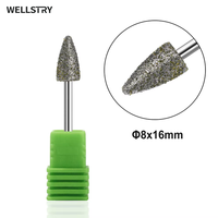 WELLSTRY Luxueuse fraise diamantée pour manucure et pédicure, 3/32 po, modèle WS-B67 avec logo personnalisé pour ponceuse à ongles électrique