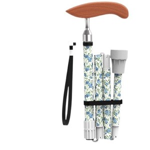 Canne de marche pour personnes âgées en fibre de carbone imprimée, télescopique, pliable, légère, portable, pour l'extérieur, pour la santé et le massage - Product Image 2